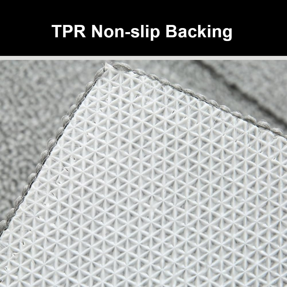 PCSWEET HOME Front Door Mat 50Cm X 80Cm, Non-Slip Entryway Rug, Low Profile Washable Doormat Indoor Entrance, Super Absorbent Welcome Mat for Porch, Patio, Garage, Grey image number 1