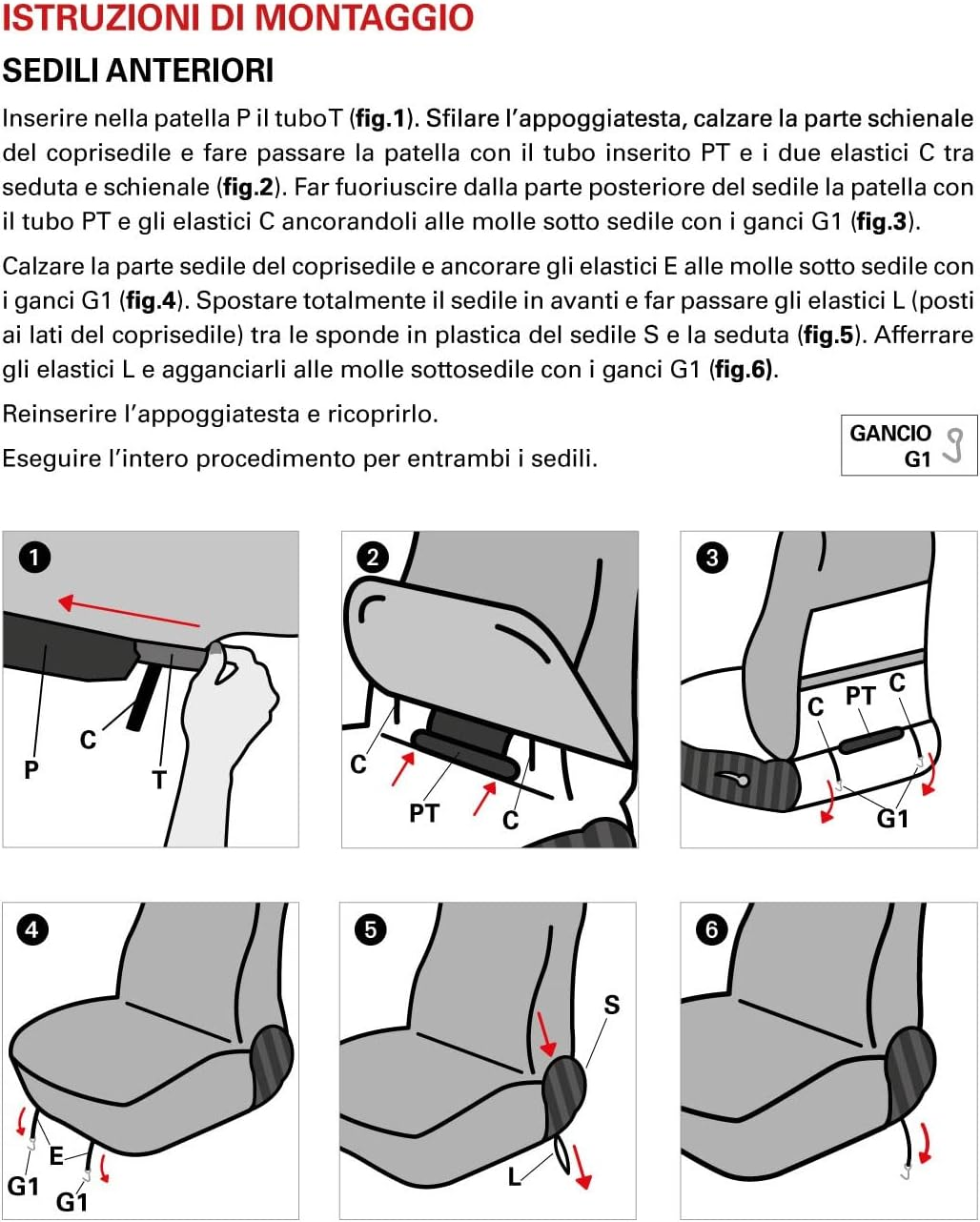 Cora 000129147 Custom Front Seat Covers Fiat Panda 2012, Scotland Lead
