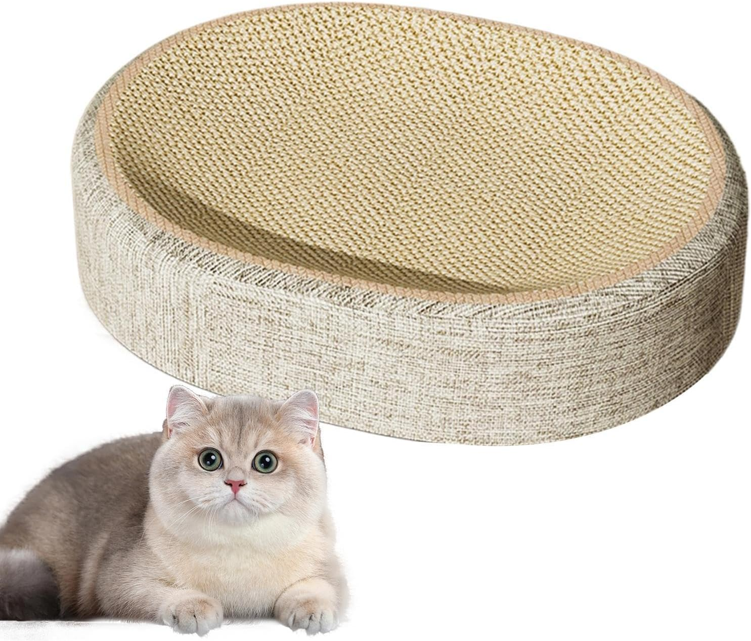 Mwqpgyh Cat Scratching Board - Indoor Scratching Board for House Cats - Sisal Braided Cardboard Cat Furniture Living Room Bedroom Floor Corners