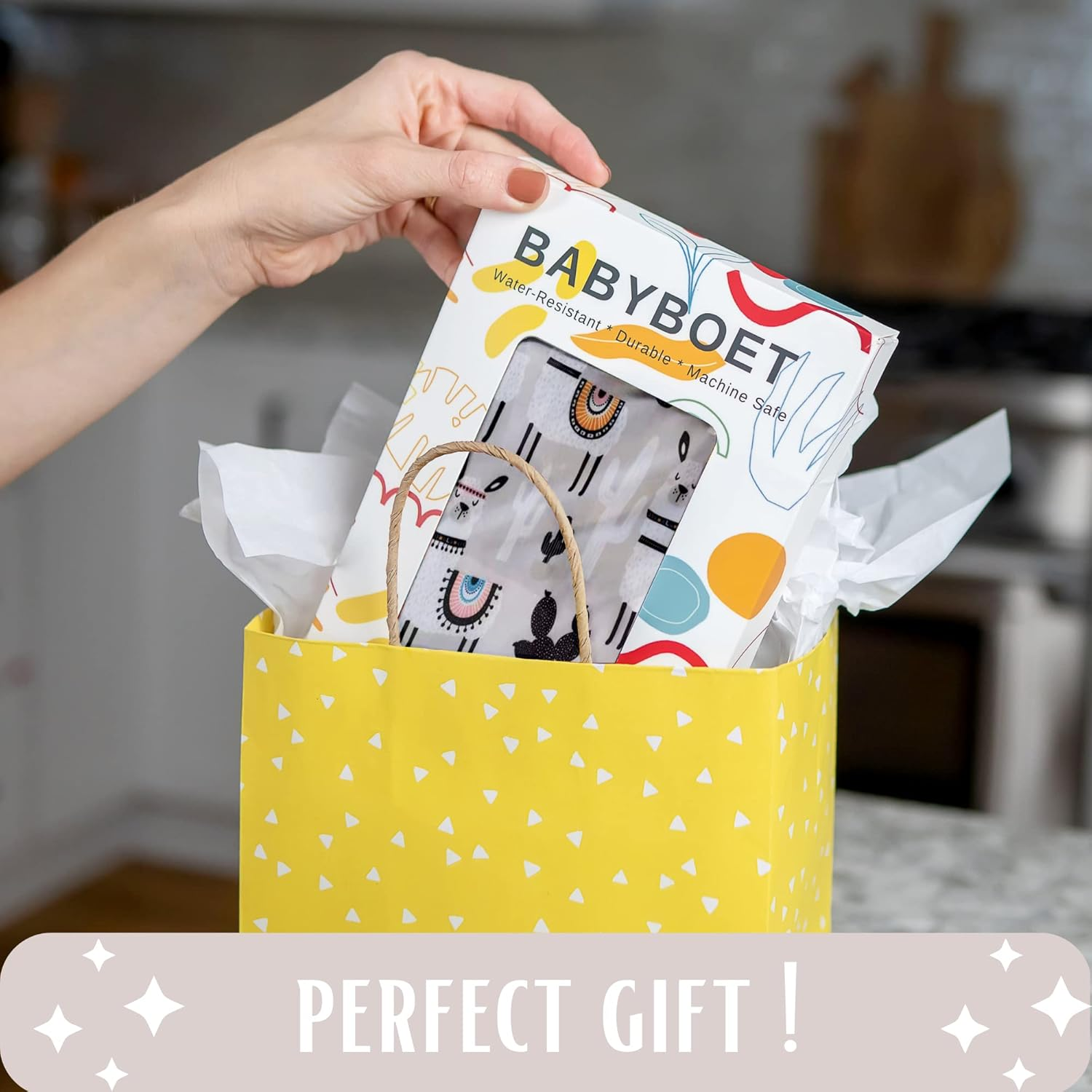 BABYBOET Cloth Diaper Wet Dry Bags 2PCS Waterproof Reusable with Double Zippered Pockets Travel Beach Pool Baby Items or Wet Clothes (Large, Alpaca & Sloth, 2PCS)