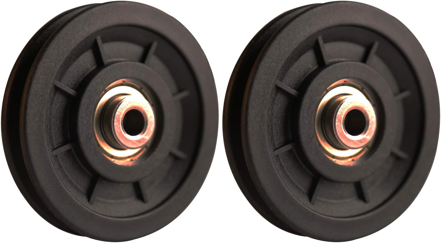 LFJ 90Mm/3.5" Nylon Bearing Pulley Wheel Replace for Gym Equipment Part Cable Merchine
