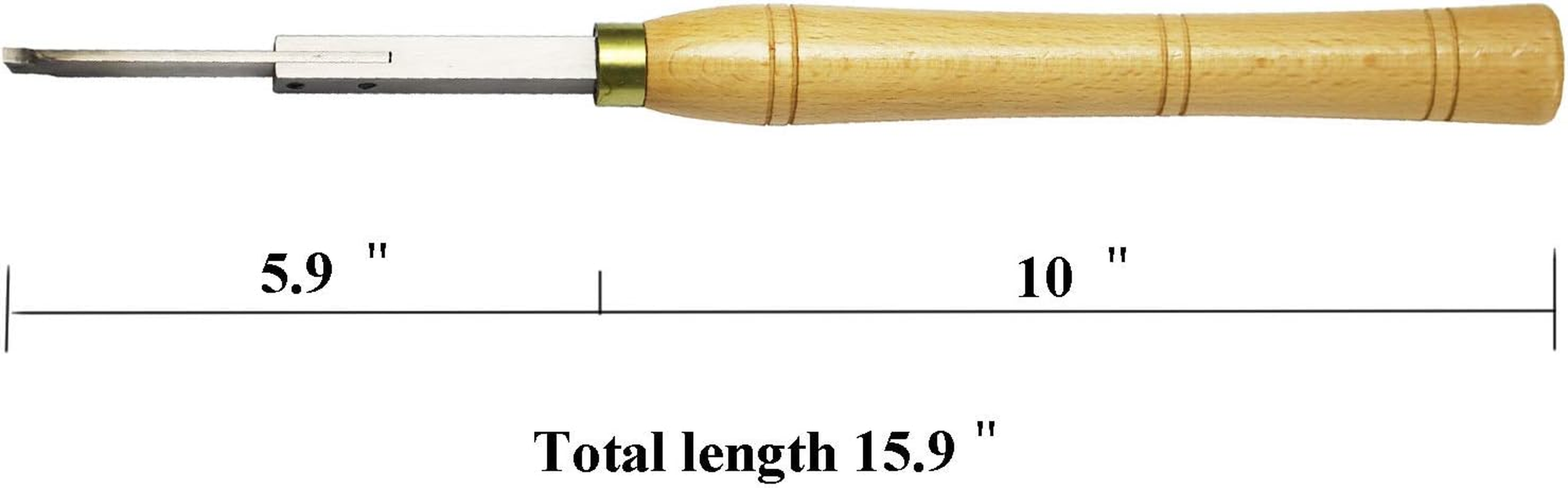 Parting Woodturning Tool Wood Lathe Carbide Tipped Grooving Tool with Carbide Insert, 16 Inch Length image number 3