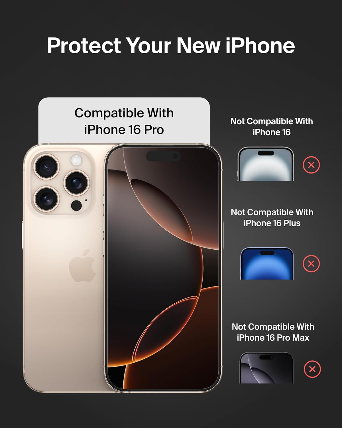 Belkin Screenforce Temperedglass Screen Protector for Iphone 17 Scratch-Resistant Impact Protection W/Included Easy Align Tray for Bubble Free Application - 2 Pack image number 3