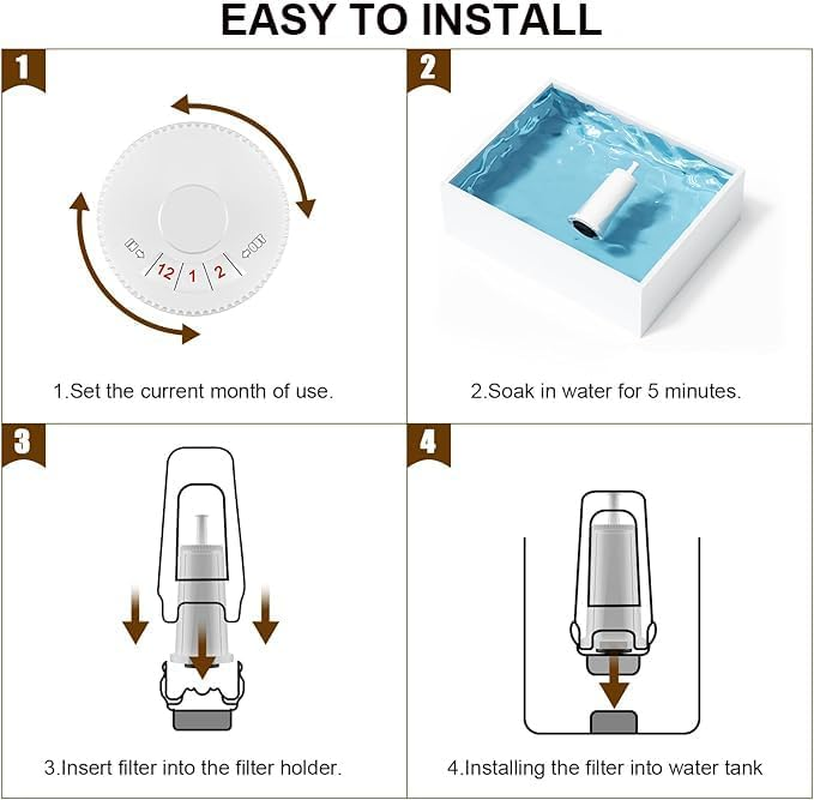 4 Pack Replacement Water Filter for Breville Barista Touch BES880, Barista Pro BES878, Oracle BES980/990, Dual Boiler BES920 & Bambino | BES008WHT0NUC1 | Reduces Limescale, Enhances Coffee Taste (4) image number 6