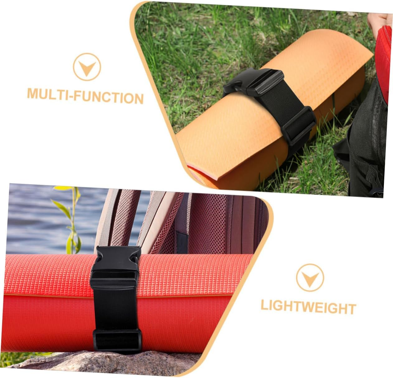 UKCOCO 4Pcs Adjustable Nylon Luggage Straps with Heavy Duty Buckle Clips Wide Long for Travel Camping Hiking Secure Suitcase and Backpack Bundling image number 4