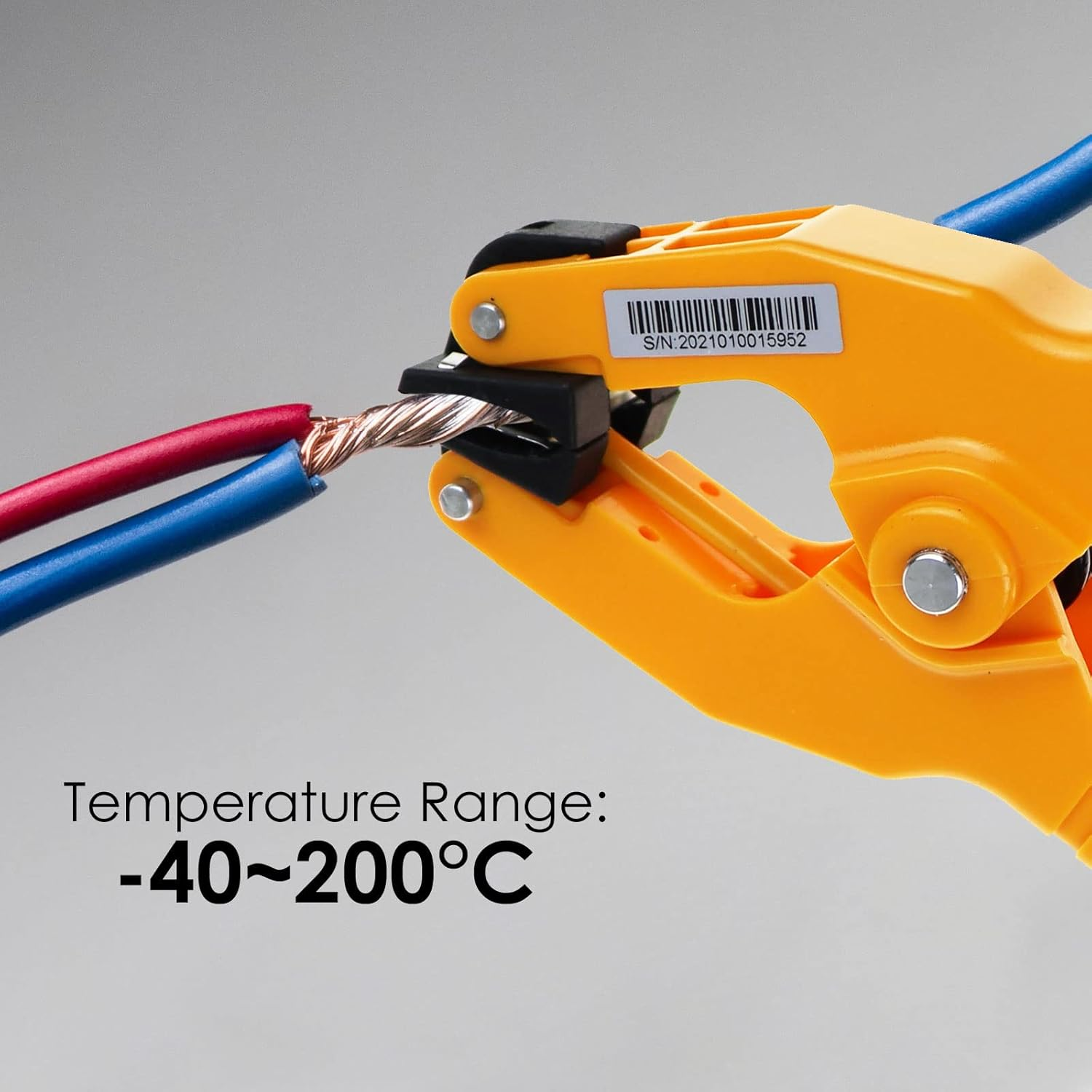 K Type Thermocouple Clamp Probe Thermocouple Temperature Sensor Clip Lead Pipe Clamp HVAC Temperature Range -40~392&deg;F (-40~200&deg;C) image number 2