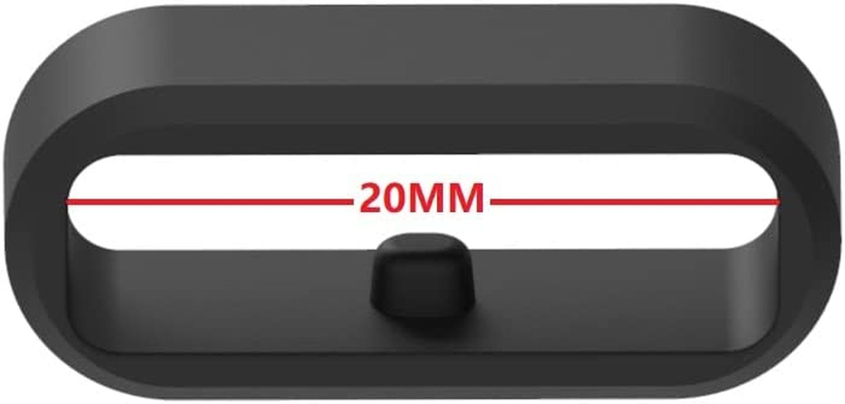 Replacement Fastener Rings for Fitbit Versa Bands(Pack of 10) Security Loop Holder Keeper Retainer Wave Fixed Non-Slip Silicon Fastener Ring Connector Loops for Fitbit Versa Smartwatch,Black image number 1