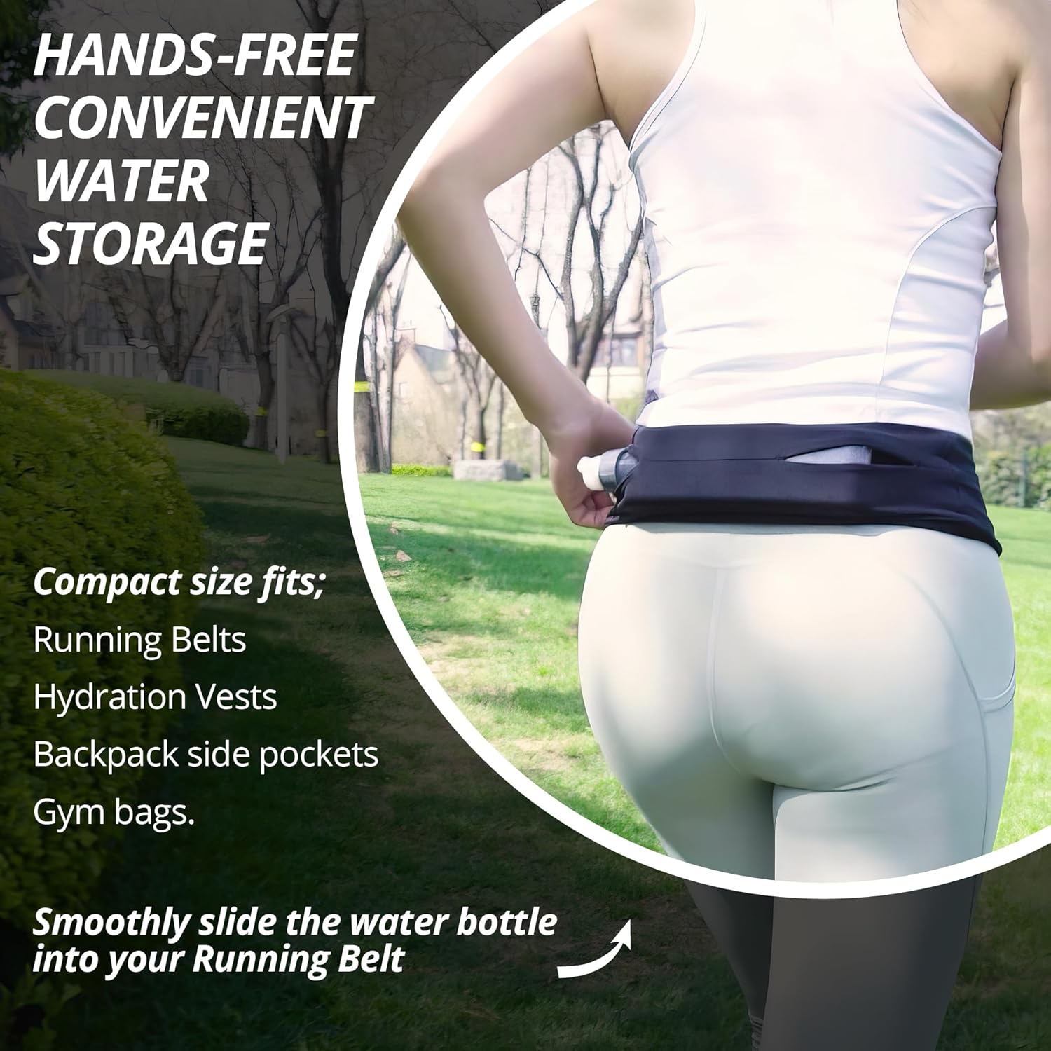 Build & Fitness Curved Water Bottle for Running Belts, Hydration Running Bottle, Easy to Use, 300Ml image number 6