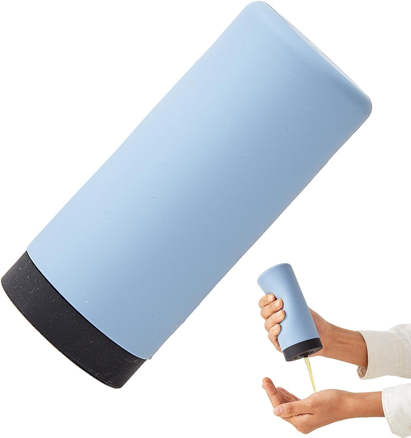 240Ml Kitchen Sink Dish Soap Dispenser Large Capacity Squeezable Refillable Blue image number 4