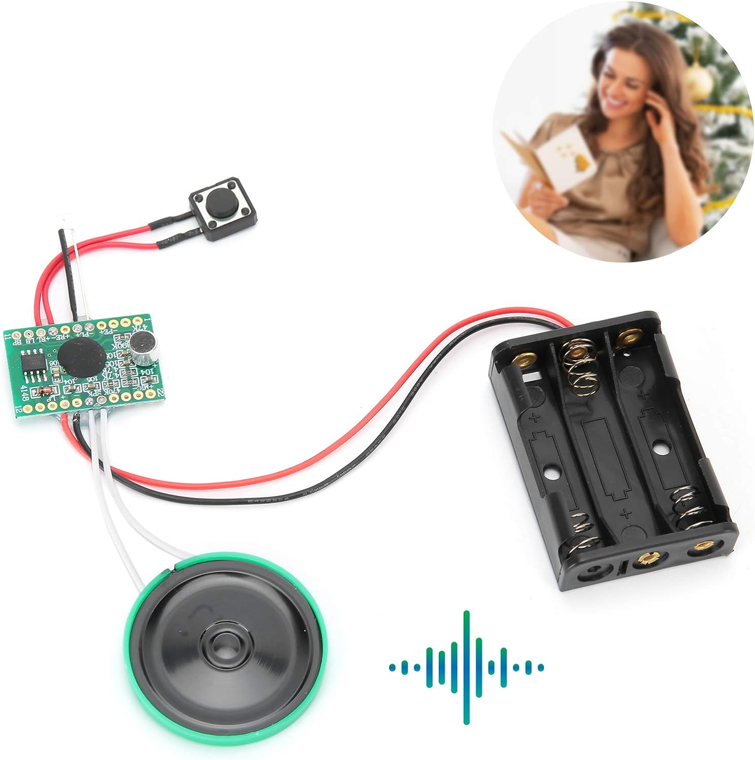 Light Sense Recording Module, 4 Minutes DIY Greeting Card Module, DIY Voice Sound Record Chip, DIY Module Used to Make Creative Blessings for Gift Cards Greeting Card(Loop Play) image number 2