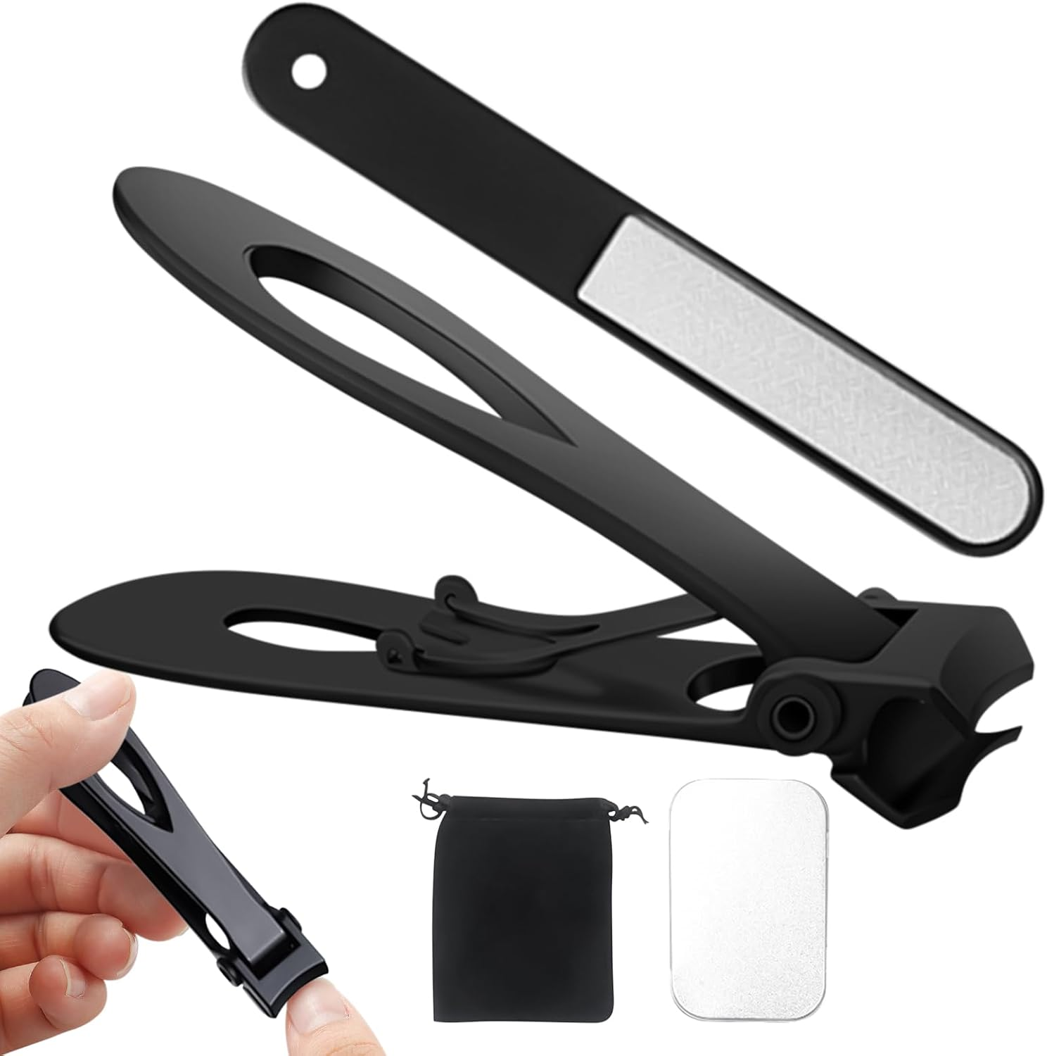 Mlqkpwy Men Nail Clipper Set | Stainless Steel Grooming Fingernail Cutter Set,Professional Manicure Tool, Portable Nail Cutter Kit for Friends Family Youth Daughter Son Teens image number 1