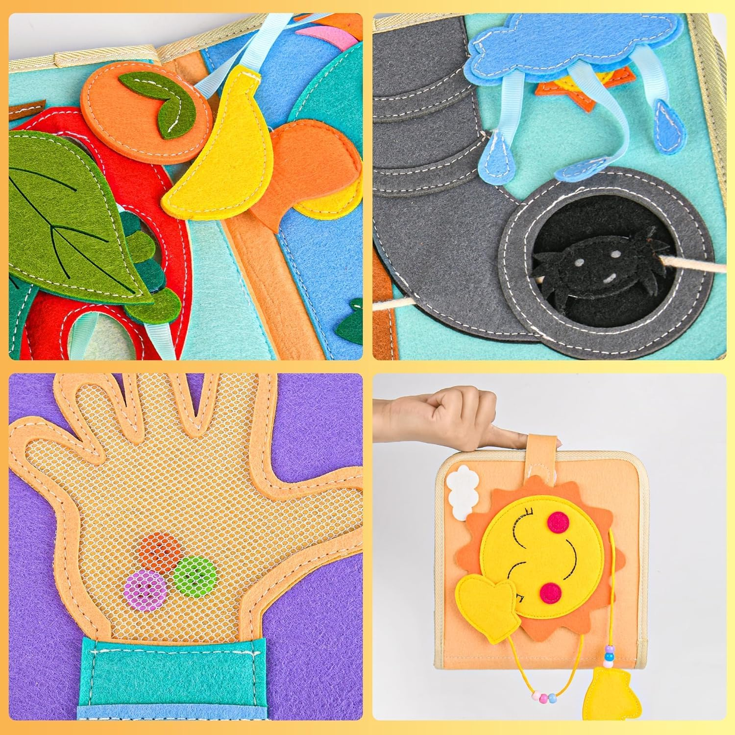 Busy Board, Toddler Travel Toys, Quiet Book, Sensory Toys for Toddlers 3 4 5 6 7, Montessori Toys for Toddler Activities Board, Educational Toys for 3 Year Old Girls Boys Gift (B) image number 5