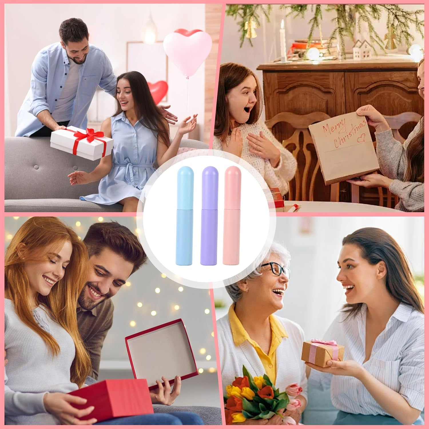 6 Pcs Silicone Lip Brushes, Portable round Head Lip Brush Applicator with Cap and Chrome Applicator for Nails, Multipurpose Silicone Makeup Brush for Lipstick, Concealer, Nail Polish (3 Colors) image number 6