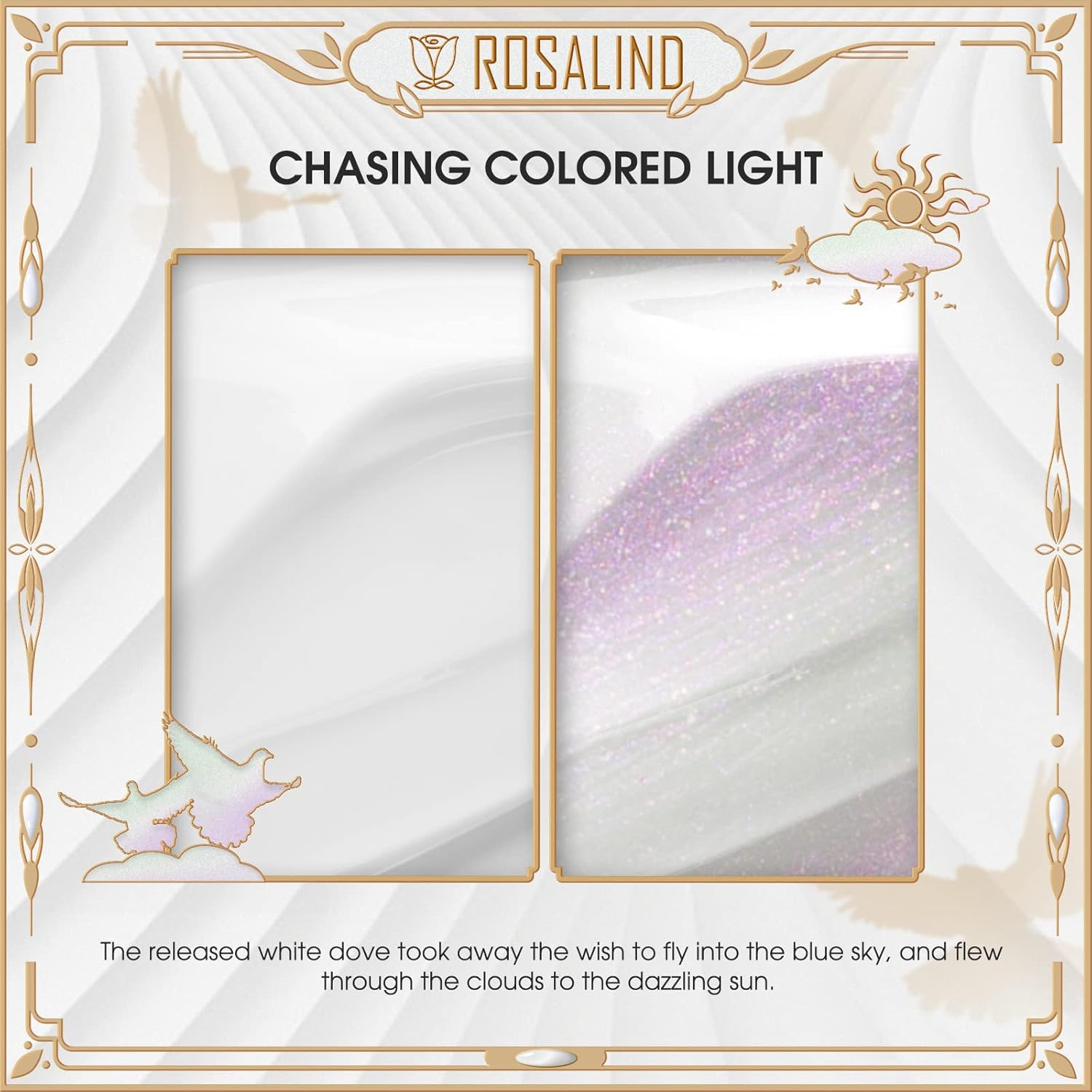 ROSALIND UV Nail Polish White Glitter Gel Nail Polish 15 Ml Shellac Nail Polish Starter Set UV LED Soak off Nail Gel Polish Gel Nail Polish Set image number 3