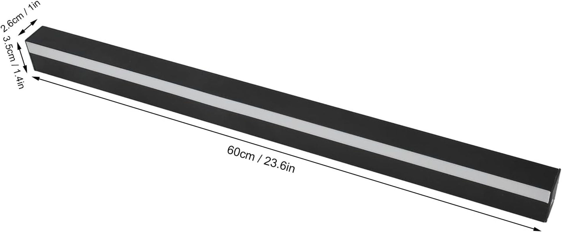 Closet Modern Wall Light, 3000K Warm White Long Strip Modern LED Wall Lighting Fixture Lamps, IP43 Waterproof Kitchen Night Wall Sconce for Wardrobe Hallway Garden Terrace Cabinet (60Cm)