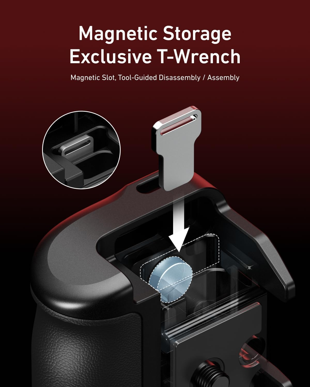 TELESIN Metal Aluminum Alloy Street Photography Camera Grip Holder for DJI OSMO Action 5 Pro/Action 4/Action 3,Patented Seesaw Shutter Button, Ergonomic, Pro-Level image number 6