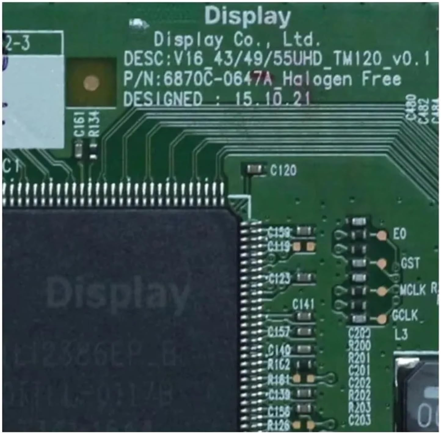 6870C-0647A V16 434955Uhd_Tm120_V0.1 TV Tcon Board 6870C0647A V16434955Uhdtm120V01 6870C 0647A Logic Board Good Test T Con Board image number 1