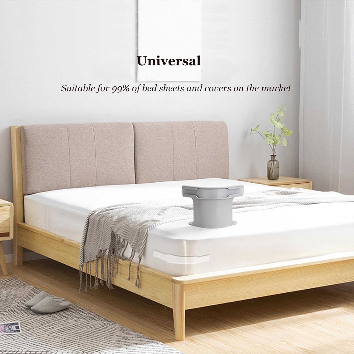 4 Pcs Non-Slip Bed Sheet Holders with 4 Transparent Lock Strips, Bedsheet Corner Tightener Clips, Secure Mattress Clips, Discrete Grippers for Fitted Sheets, Anti-Slide Bedding Fasteners (White) image number 2