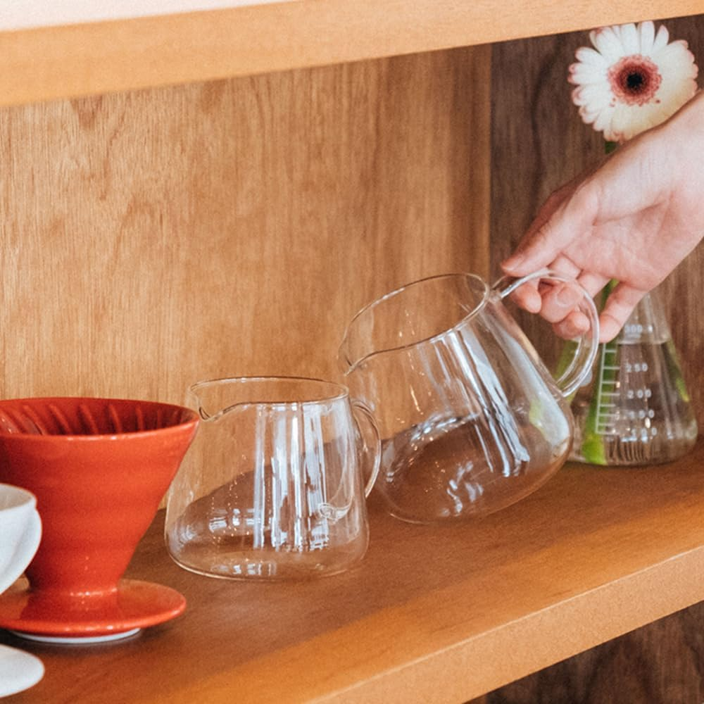 HARIO VBS-60 V60 Barista Server, 600 Clear, 20.3 Fl Oz (600 Ml), for 1-5 Cups, Microwavable, Made in Japan