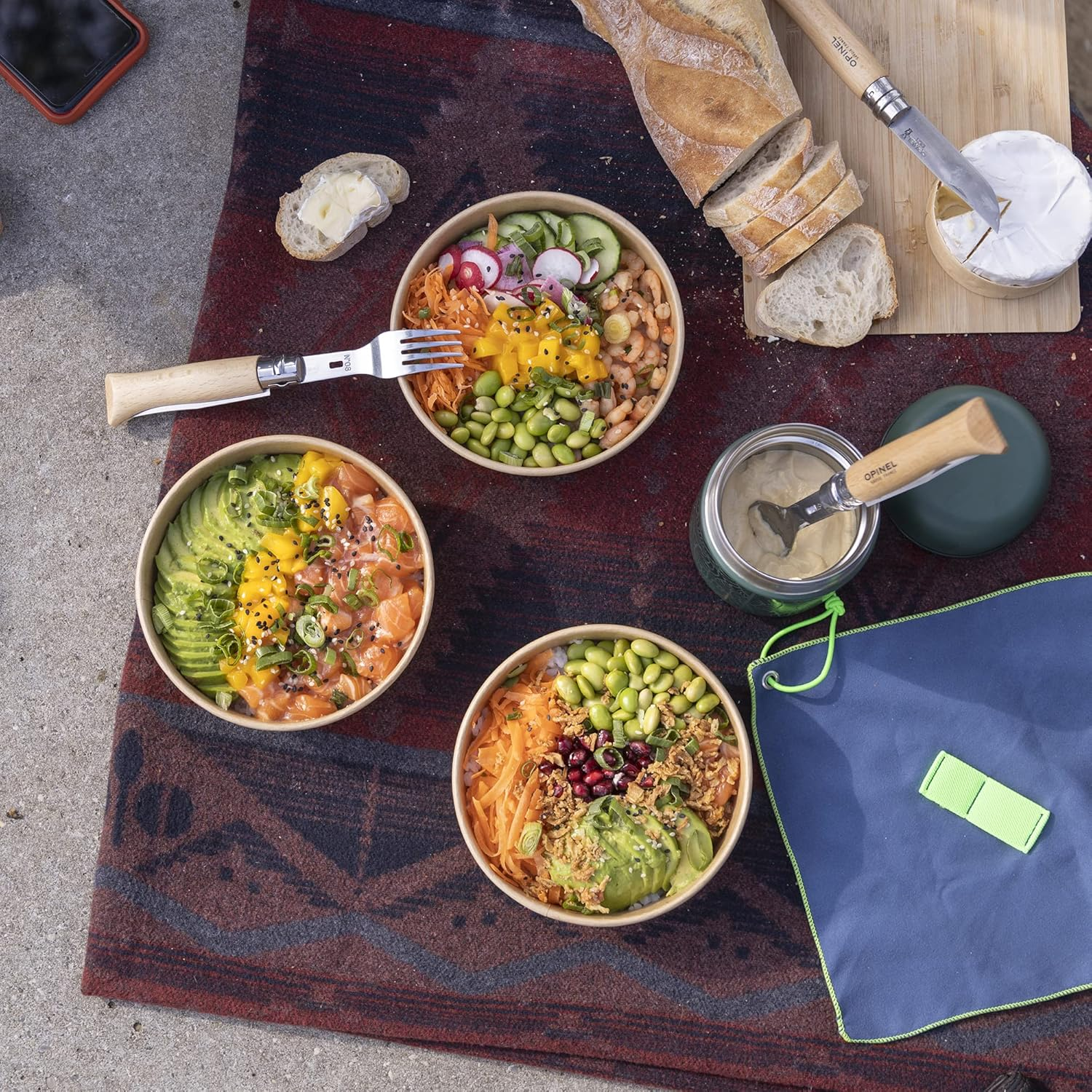 Opinel Picnic+ Complete Set W/No8 Knife S/S - Beech image number 5