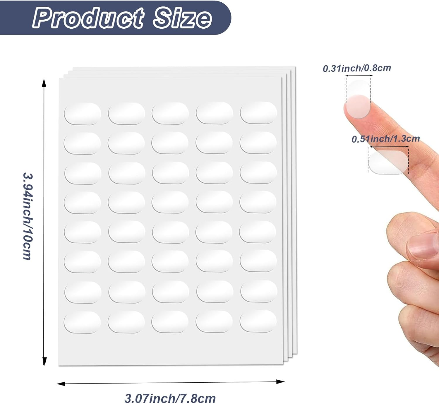 800PCS Museum Gel Clear Removable, Double Sided Sticky Dots, Sticky Tabs for Hanging for Festival Party Balloons Decoration image number 1