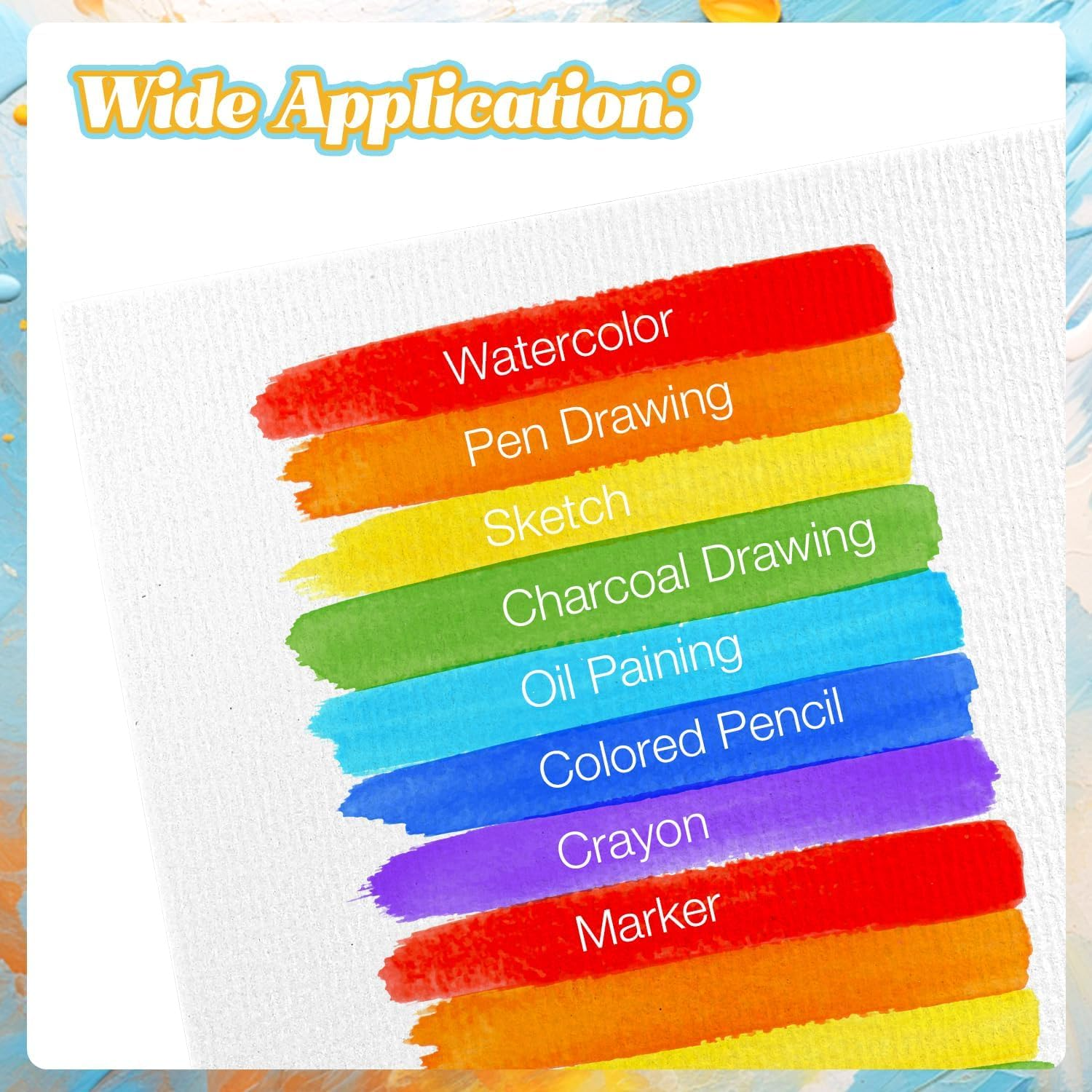 Watercolor Paper Watercolour Papers 5"X7" 140Lb/300Gsm 30 Sheets Water Colour Papers Watercolour Paper Pad Papier Aquarelle Paint Paper Art Mixed Media Paper Painting Papers Watercolor Postcards image number 5