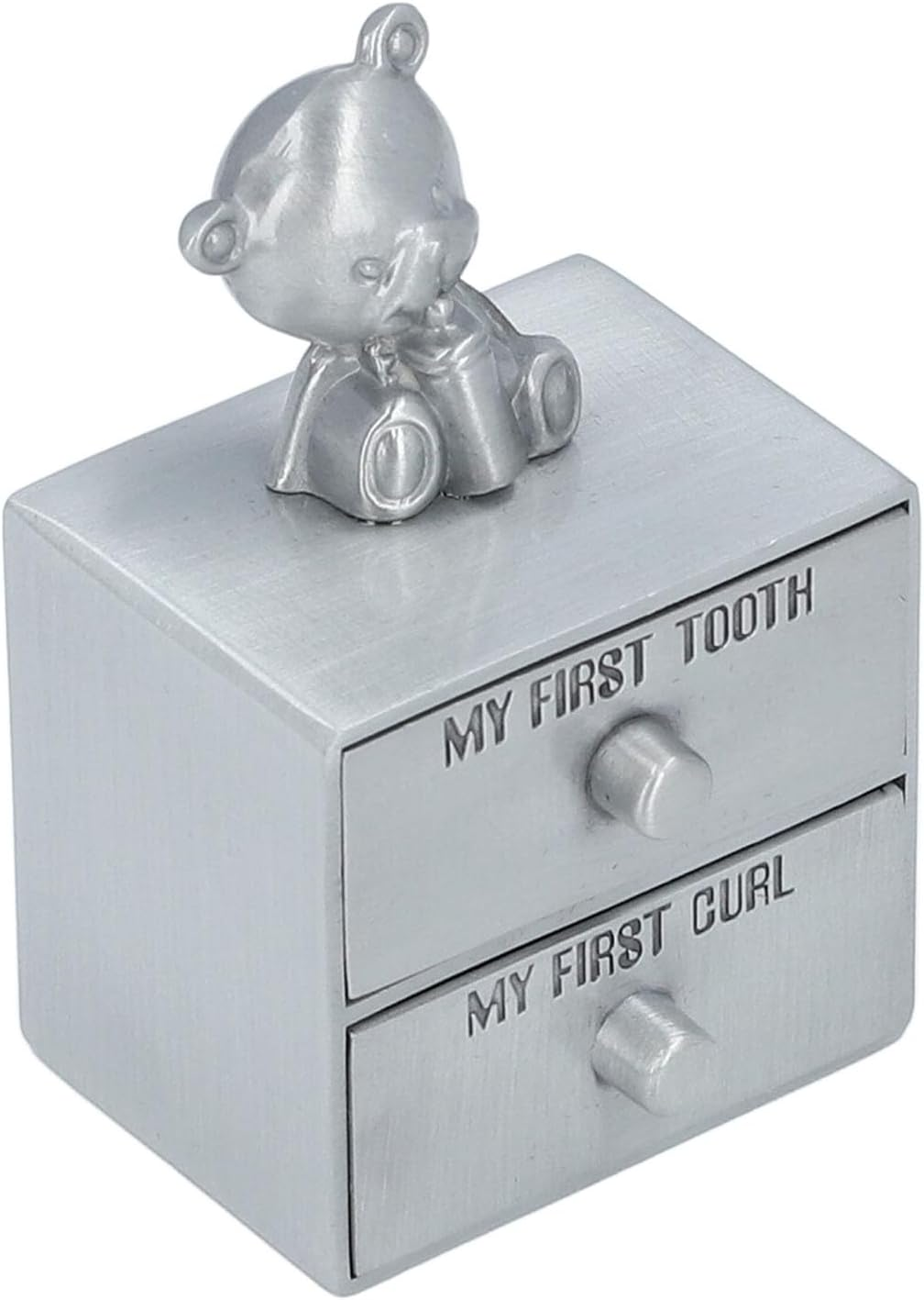 Teeth Keepsake Box for Boys and Girls Baby Tooth Fairy Box with Bear Decor Drawer Alloy Structure Soft Inner Wall Suitable for Christmas New Year Birthdays image number 4