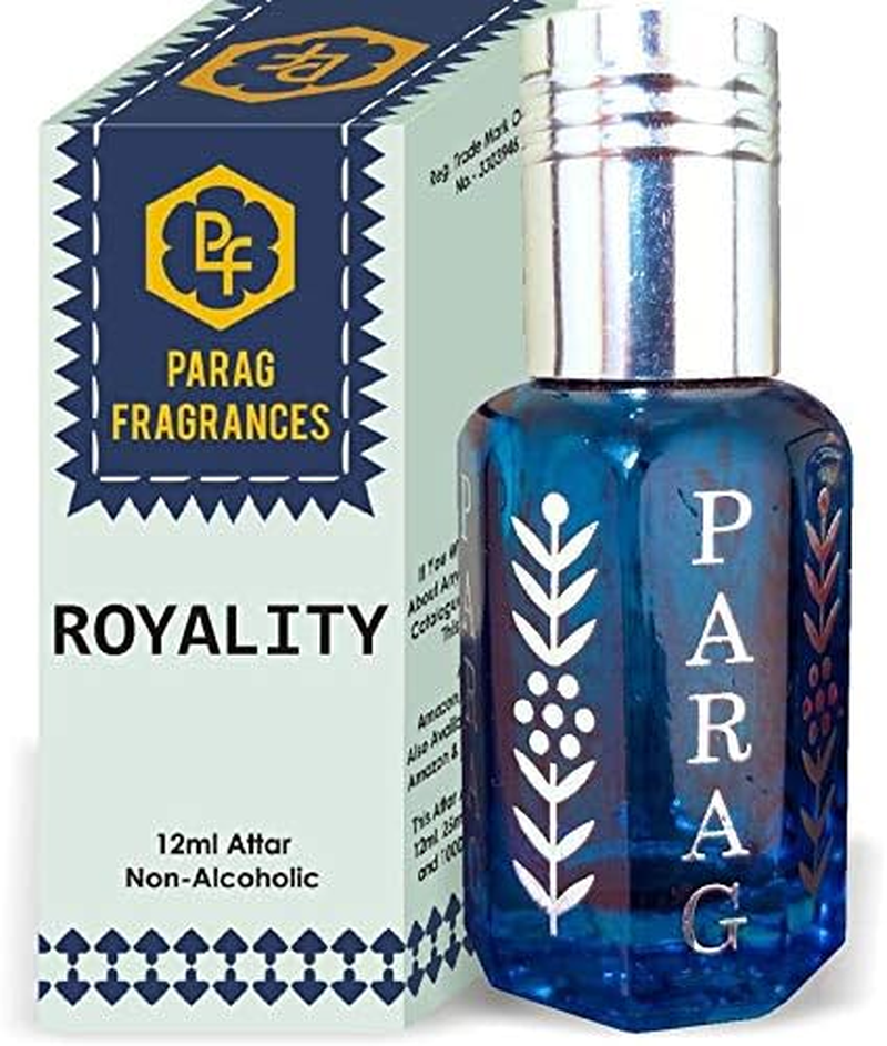 Parag Fragrances Royality Attar 1 Tola / 12Ml (Crystal Series) (Limited Time Launching Offer Pack) Natural Distiled Attar/Alcohol Free Attar/Long Lasting Attar