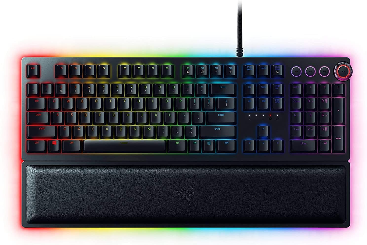 Razer Huntsman Tournament Edition (Red Switch) - Tenkeyless Gaming Keyboard (Linear Optical-Mechanical Keys, Doubleshot PBT Keycaps, Detachable USB-C Cable) Intl. US Layout (ISO) | Black image number 4