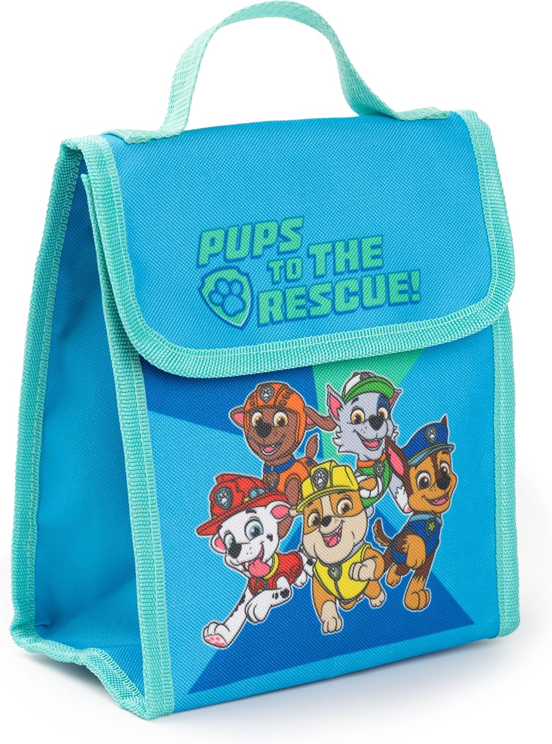 Paw Patrol Boys Backpack Set | Kids 4 Piece Blue & Green Rucksack Bundle with School Bag, Pencil Case, Lunch Bag & Water Bottle | Chase Dog Crew Graphic Complete Matching Set | Back to School Gifts, image number 4