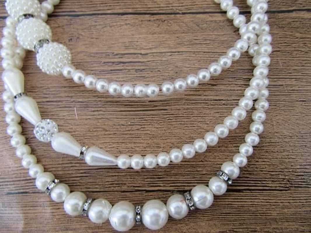 12Pcs Elegant Simulated Pearl Beaded Hairband Headband