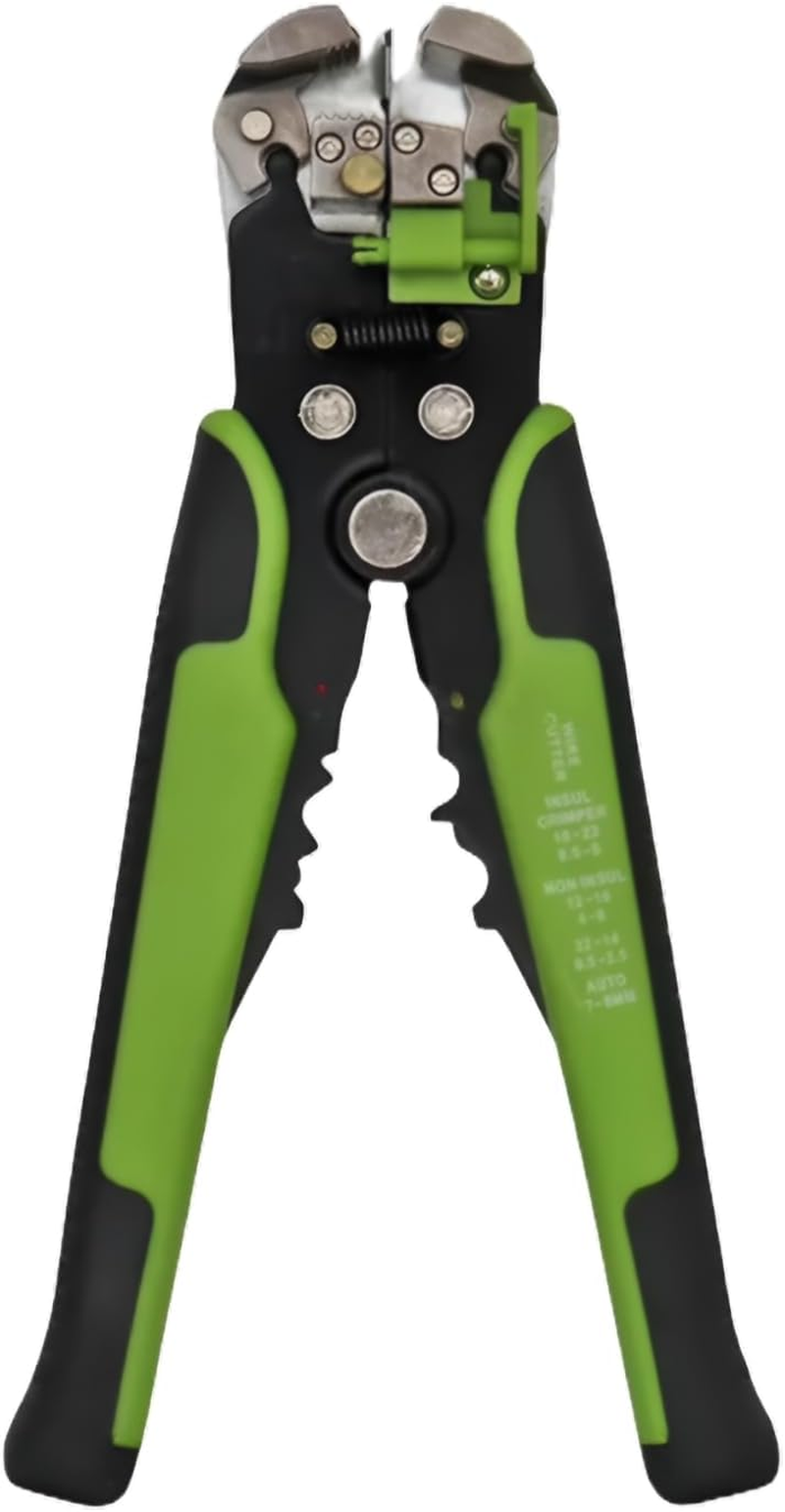EZONEDEAL Wire Stripping Tool, Automatic Wire Crimper Crimping Pliers/Cutting - Self Adjusting Wire Stripper Tool with Jaws, for 10-24 AWG Stranded Wire Cutting - GREEN image number 3