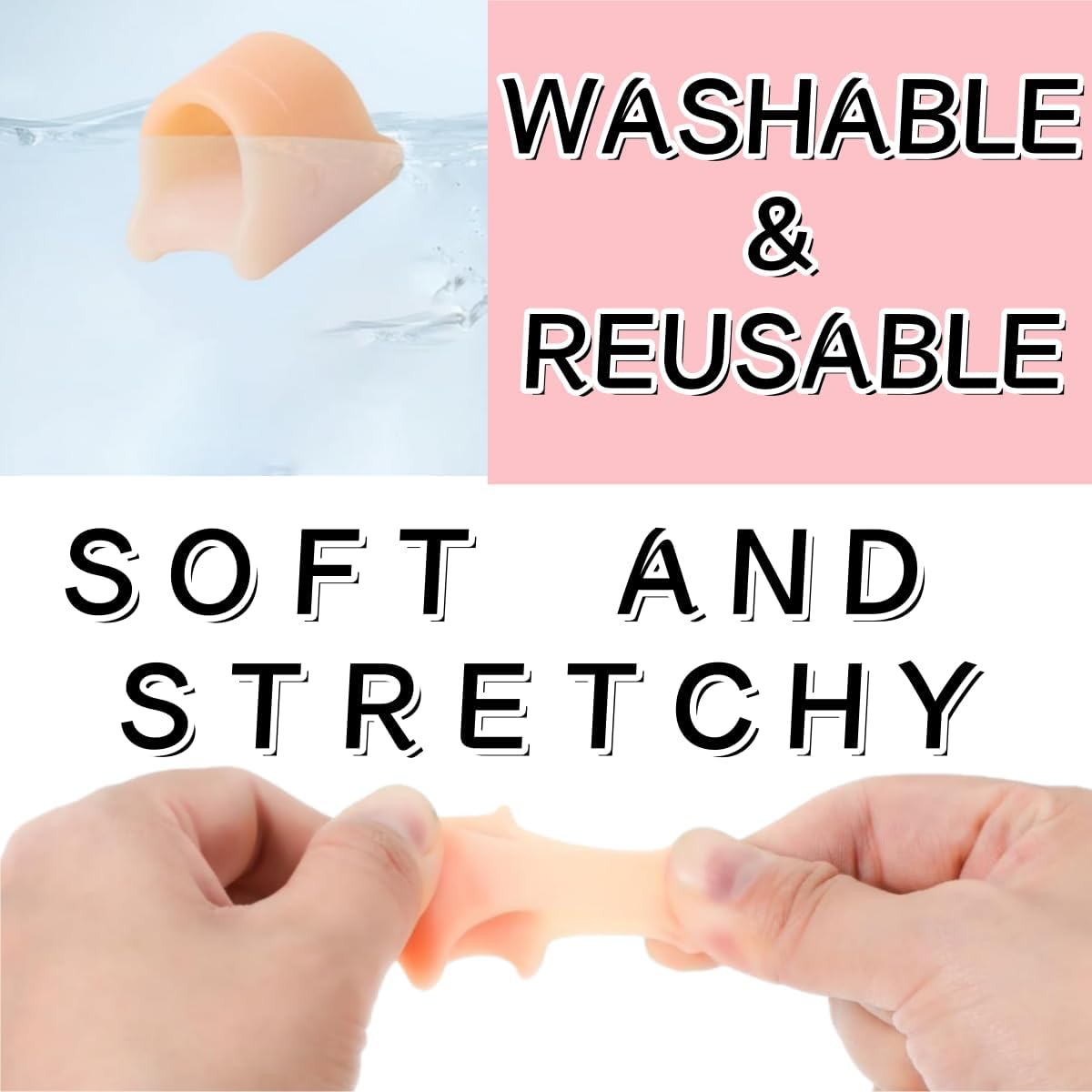 14Pcs Hammer Toe Straightener, Hammer Toe Corrector, Toe Straighteners for Curled Toes, Crooked, Bunion, Overlapping Toes (Size M & L) image number 5