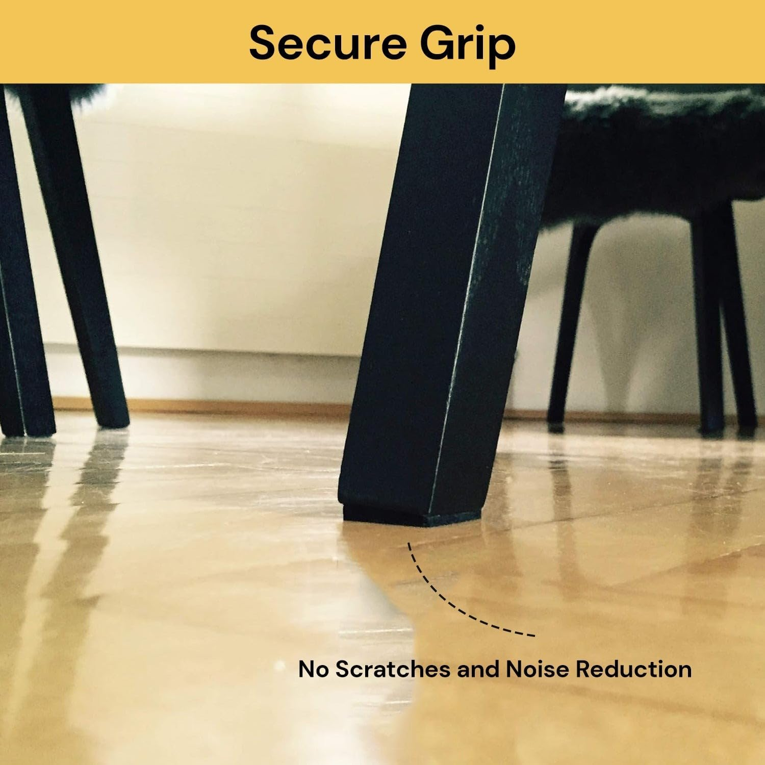 EZONEDEAL Rubber Furniture Pads, Grips for Furniture Feet & Furnitures Pads, Floor Protector for Tiled, Laminate, Wood Flooring - 15 Pieces Floor Protectors (Circle)