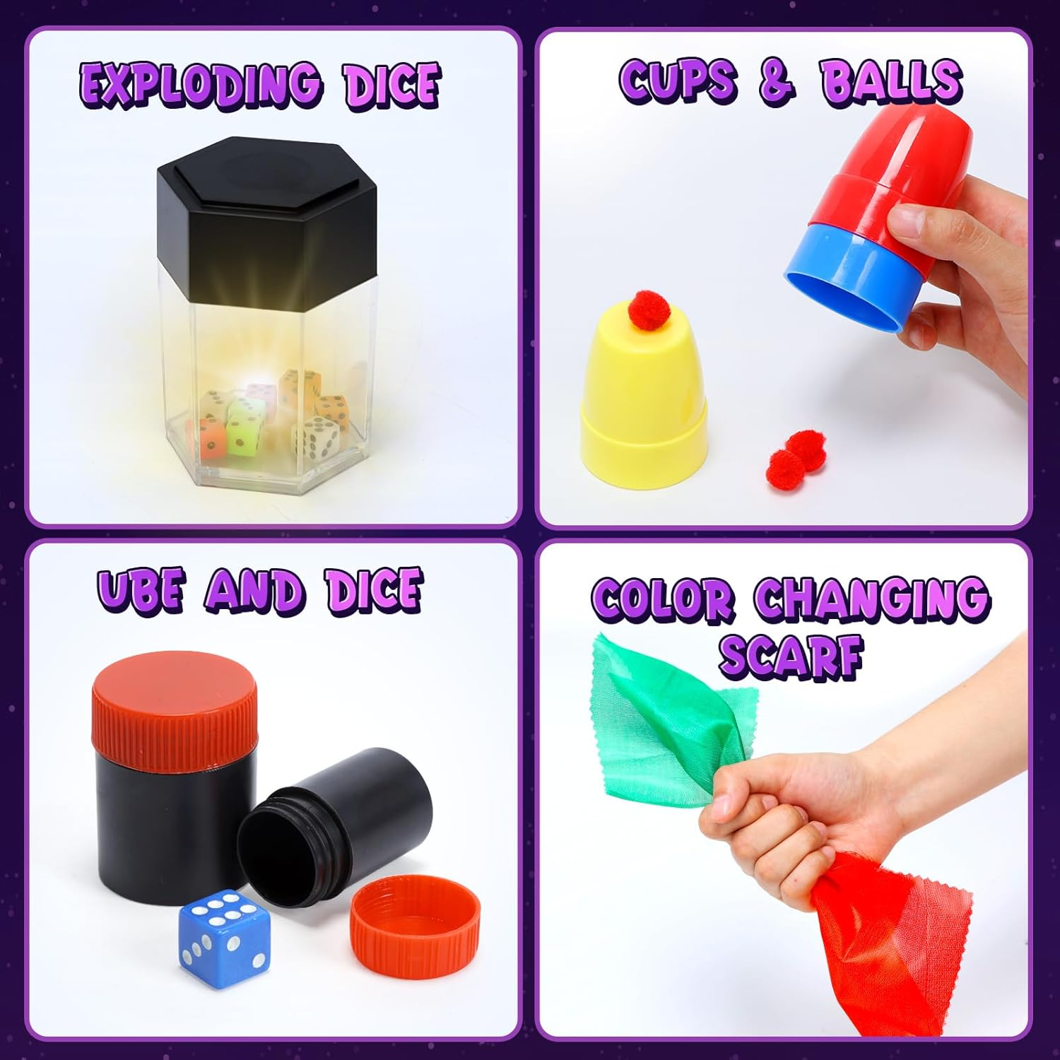 Skirfy Magic Kit,Magician Costume for Pretend Play, Magic Tricks for Kids Age 6-8, Magic Set for Beginners Boys Girls Birthday Gift 6 7 8 9 10 11 12 image number 5