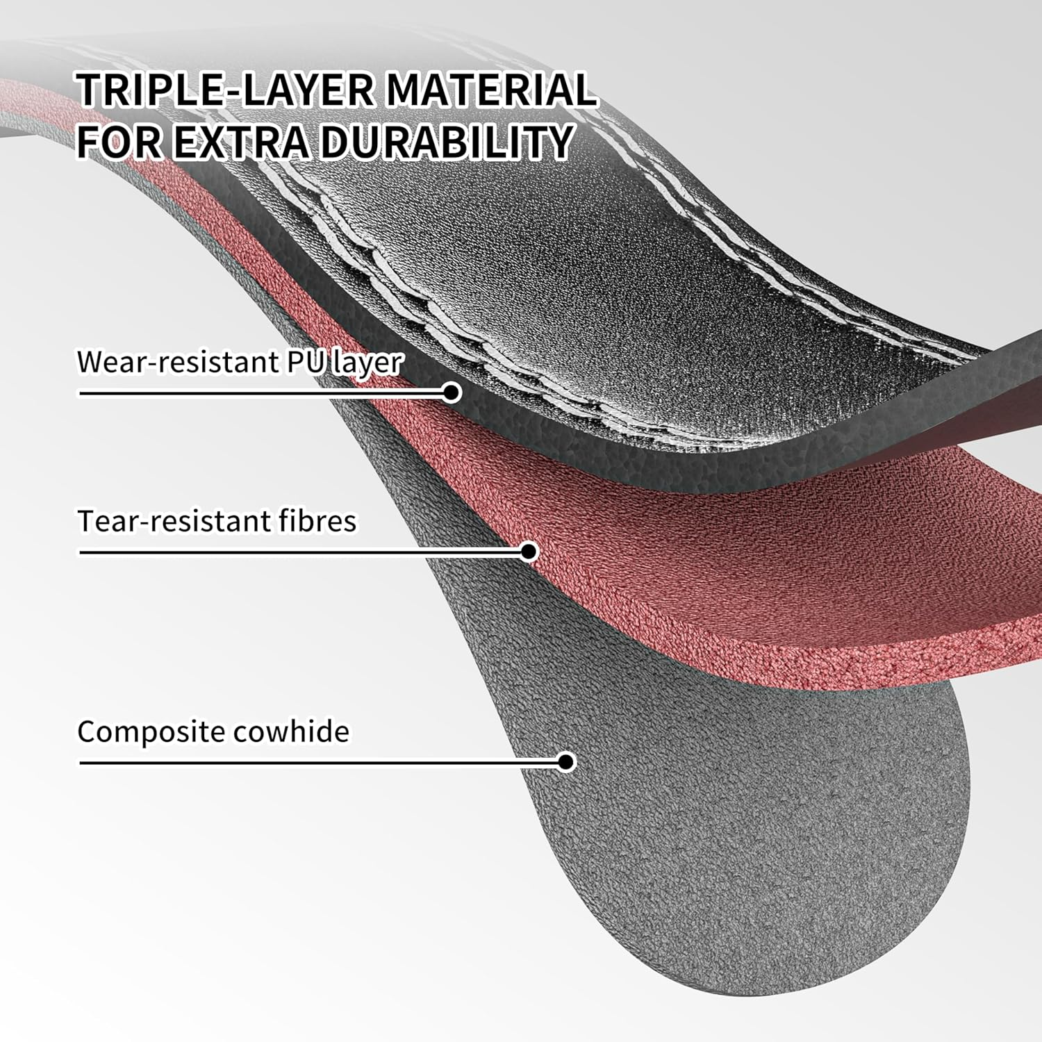 PROIRON Weight Lifting Belt(7Mm Thick), Cowhide Leather Weight Belt, 15CM Padded Lumbar Back Support - Great for Squats, Lunges, Deadlift, Thrusters,Powerlifting - Men and Women image number 5