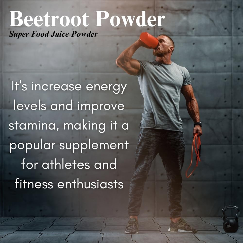 Beetroot Powder 114 G | 100% Pure Raw Red Beetroot Superfood for Drinks, Juice, Recipes| Vegan, Non GMO, Gluten Free. image number 5