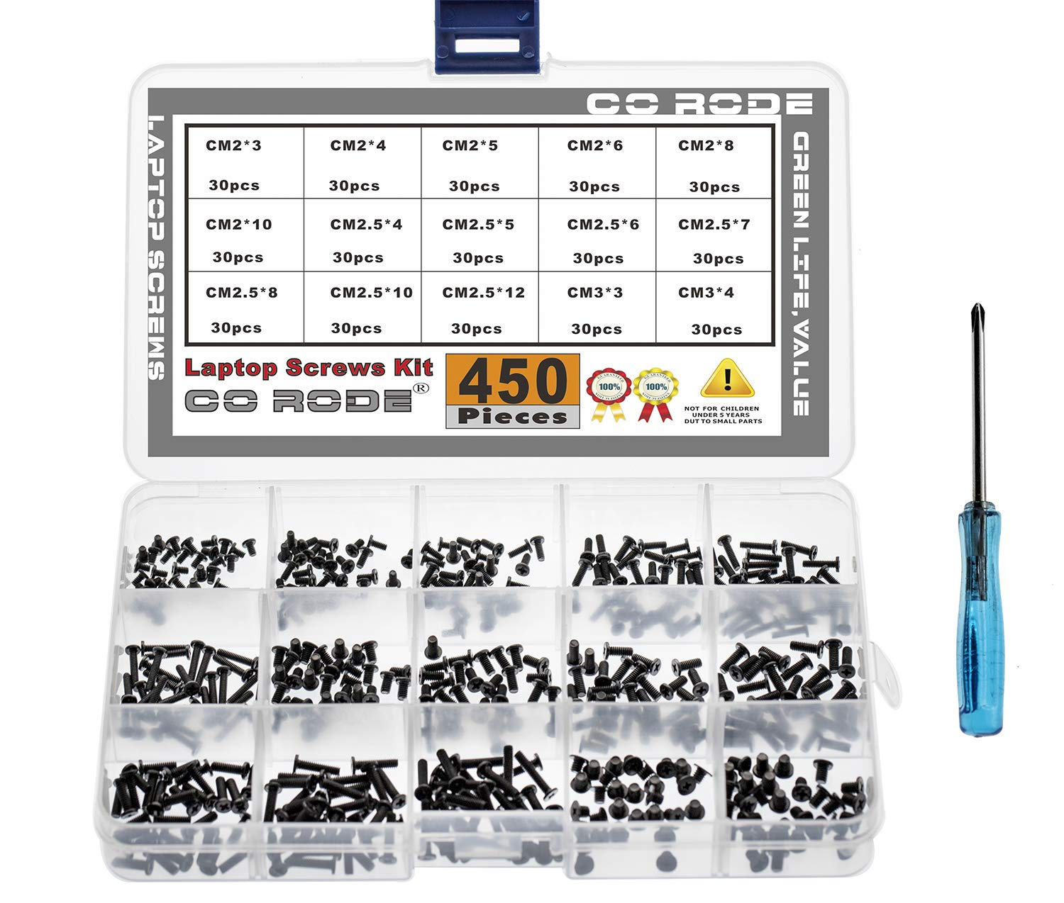 CO RODE 450Pcs Laptop Notebook Computer Screw Kit Set for IBM HP Dell Lenovo Samsung Sony Toshiba Gateway Acer image number 4
