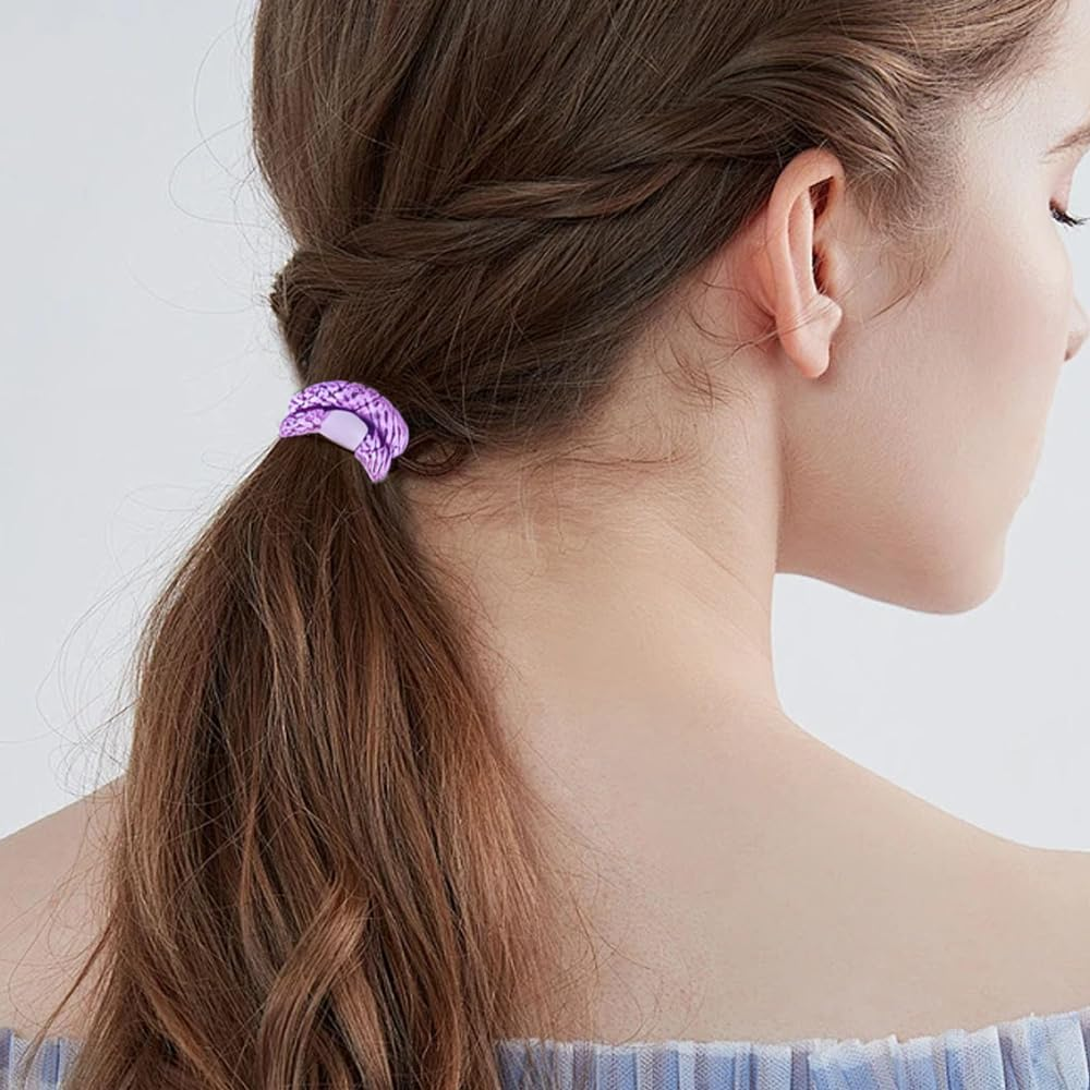HMCEY Pack of 10 Women'S Hair Bobbles Scrunchies Colourful Tie Hair Elastics Ponytail Holder Hair Bands Multicoloured Suitable for All Hairstyles image number 5