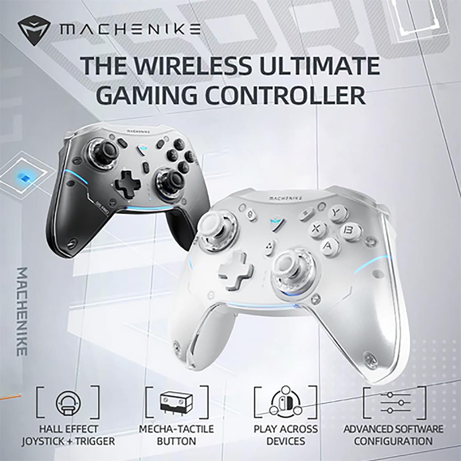 Machenike G5 Pro Tri-Mode Switch Controller, Usb/Bluetooth 5.0/2.4G, with Programmable Button, Joystick, Hall Trigger, Kailh Micro Switches, Switch Remote Gamepad for PC, NS, Ios, Android, TV Box (Black) image number 3