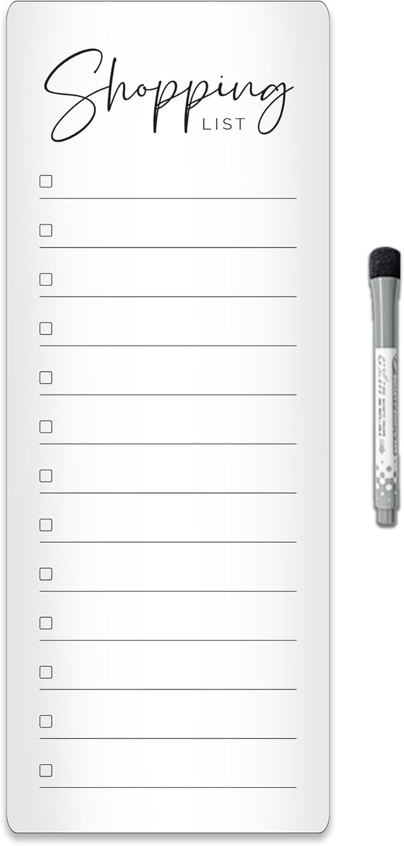 Magnetic Shopping List for Fridge - Minimalist Grocery List 30Cm X 10.5Cm Checklist by Cocreative Design image number 4