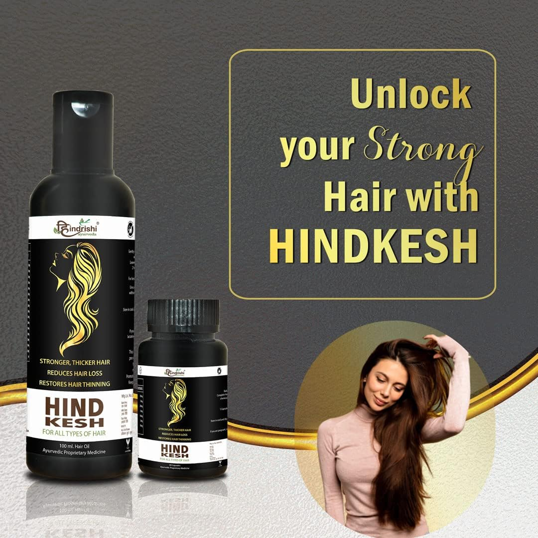 Hind Kesh Oil & Capsules - Hair Health (Set of 1) image number 1