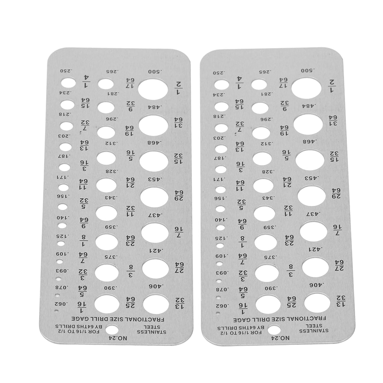 Haofy Bohrer Bitmessel Metrically Imperial Stainless Steel 29 Hole Tool 2Pcs for Mechanical Index for Construction Workers image number 3
