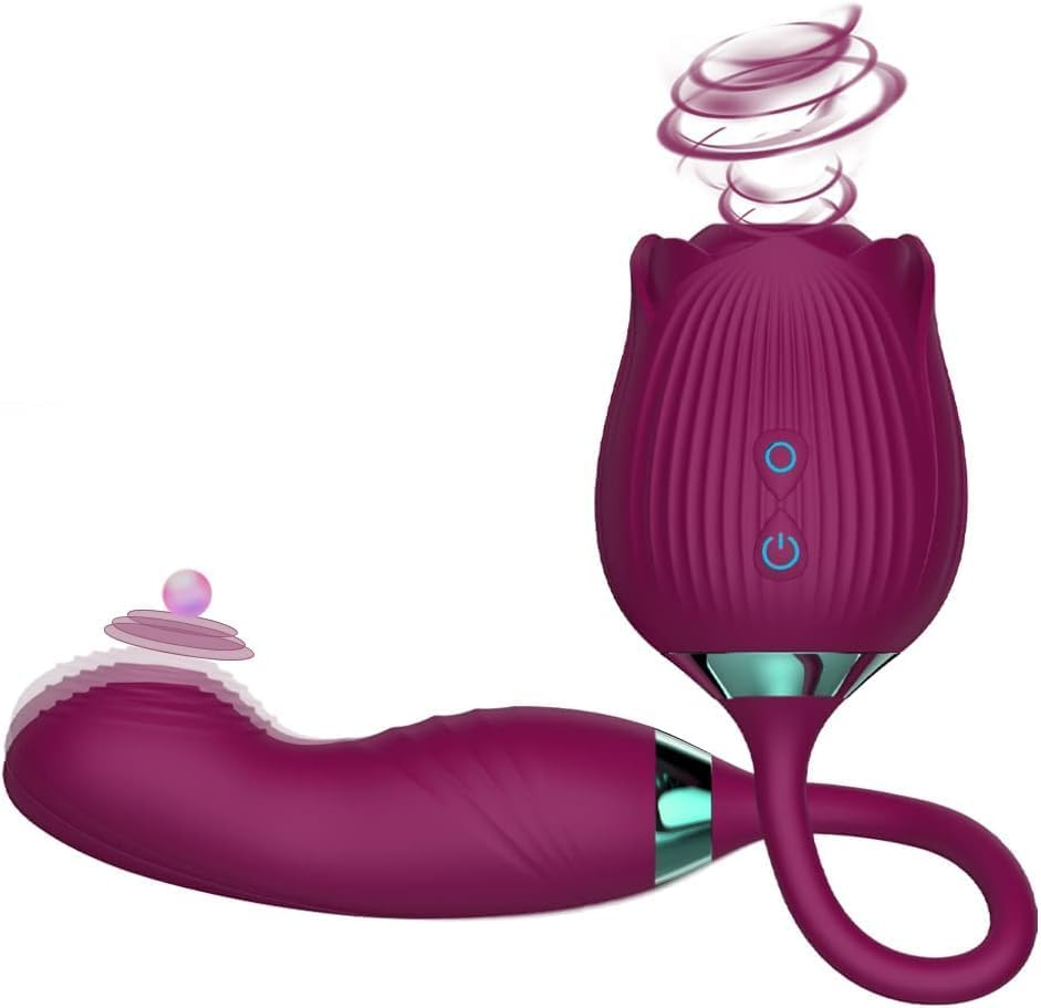 Double Use Rose Stimulation Slap Sucking Suction and Women 7 Sex Waterproof image number 1