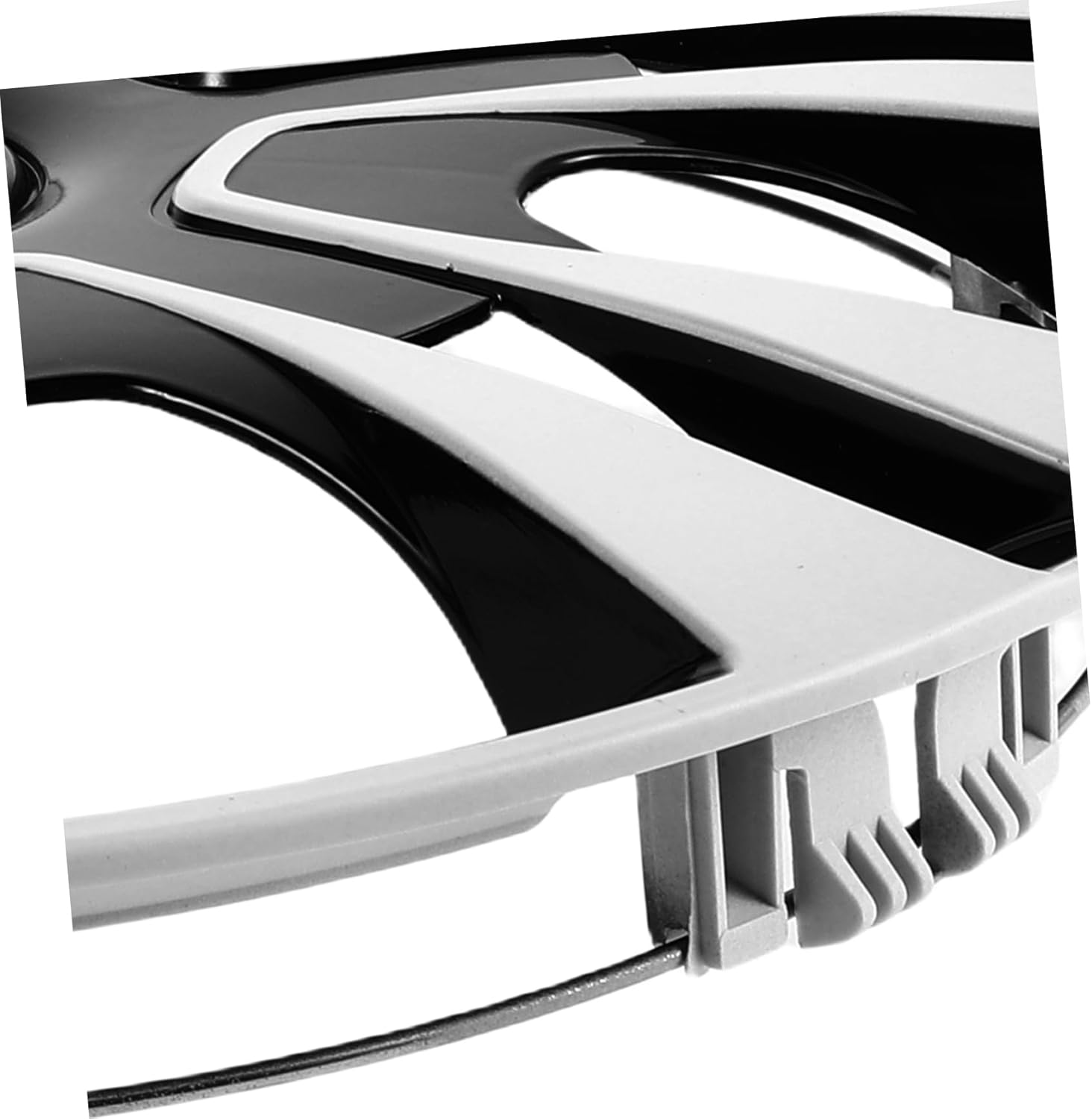 CVUTOVO 1Piece Car Wheel Rim Cover for Stylish Elegant Design for Vehicle Models White Easy Installation image number 3