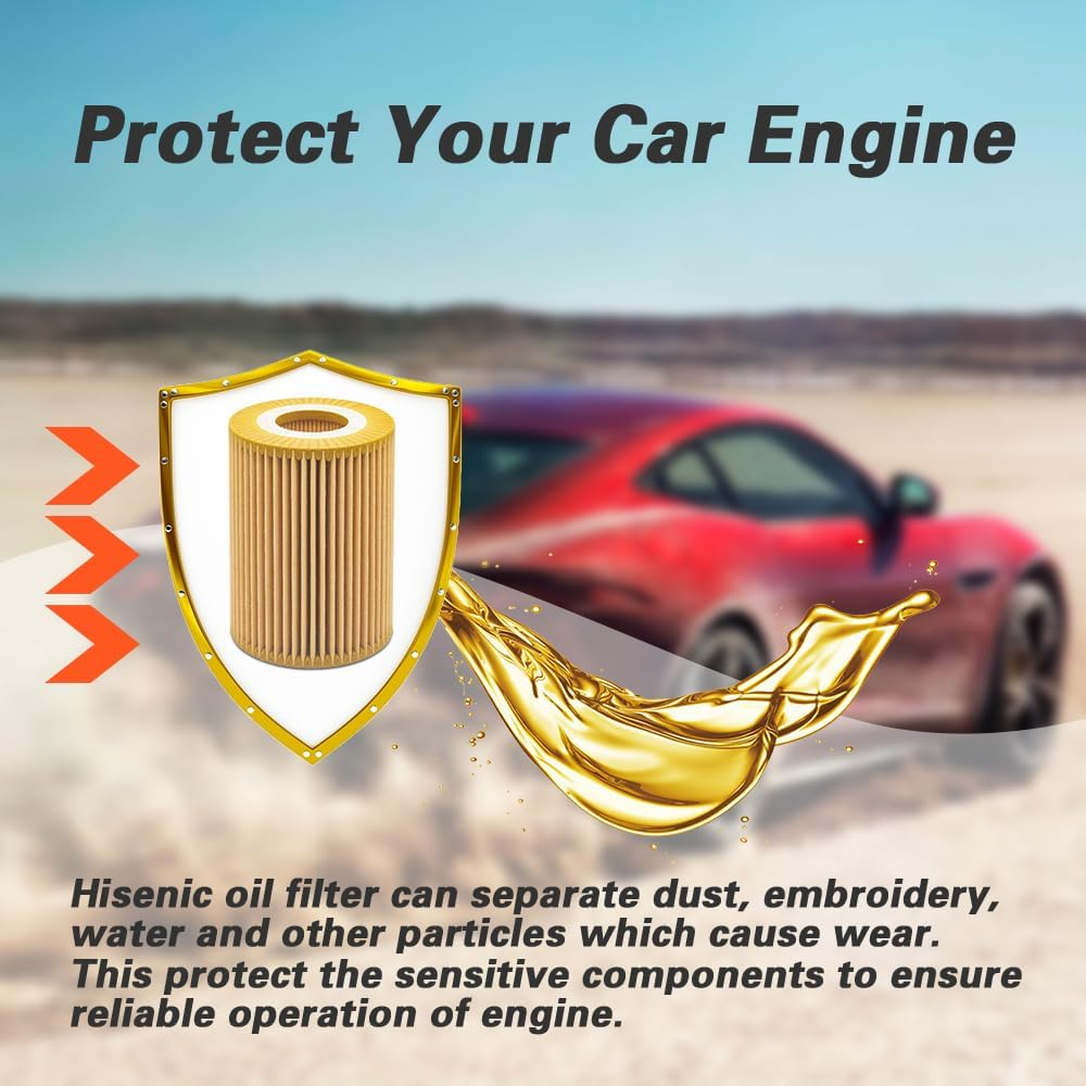 Oil Filter Fits for Mbz 3.0L Diesel Sprinter 2500 3500 4500 E320 GL350 ML350 R350 R320 GL320 ML320 CDI Bluetec HU821X | Refer No. 6421800009 6421840025