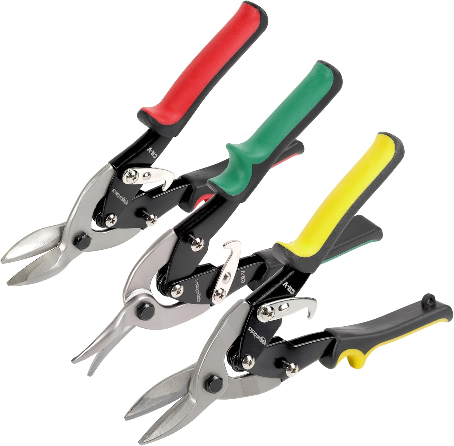 Amazon Basics 3-Piece Aviation Snip Set - Left, Right and Straight Cut image number 2