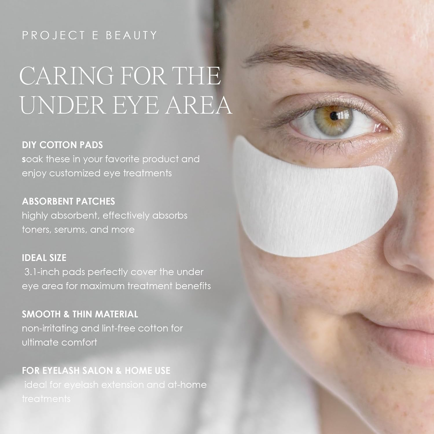 1000Pcs Disposable DIY Non-Woven Eye Mask Paper by Project E Beauty | DIY Cotton Eye Care Mask | for Skincare & Spa Salon Use | Cosmetic Facial Paper for Toner, Serum, or Lotion image number 5