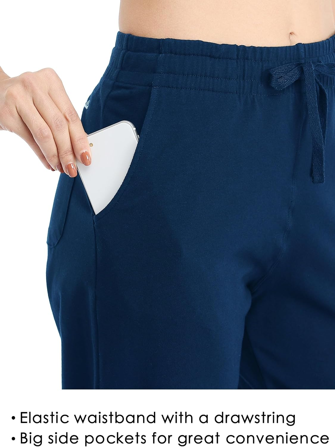 WILLIT Women'S Shorts 10" Bermuda Cotton Long Shorts Jersey Shorts Athletic Yoga Workout Lounge Shorts with Pockets image number 1