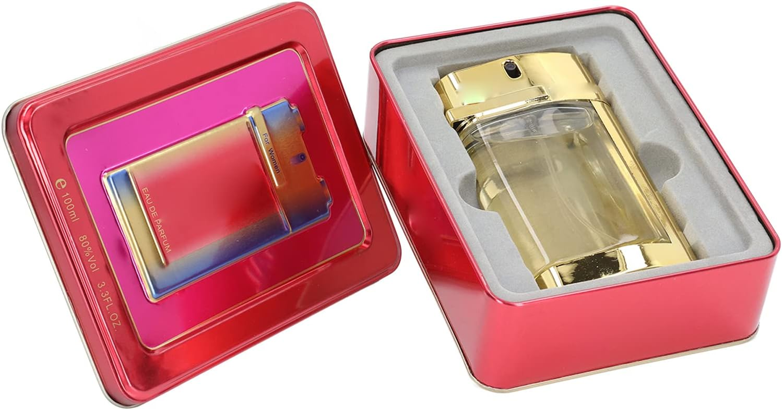 Women Perfume, Light Fragrance Perfume Long Lasting Delicate Glass Bottle Perfume for Lady Women Gift 100Ml image number 4